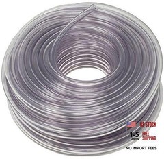 Unreinforced PVC Food Grade Clear Vinyl Tubing, 100 FT, 1/4-Inch-ID x 100 fT