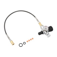 High Pressure PCP Paintball Fill Station Air Tank Valve Regulator + Hose 4500PSI