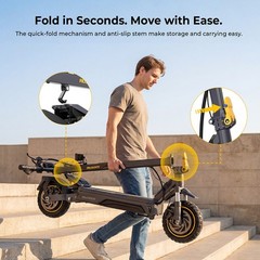 Ausom K20 Pro Foldable Electric Scooter,2*1400W Motor,56Mile Range E-Scooter