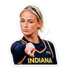 Sophie Cunningham point meme Indiana Sticker Decal glossy 4″ Basketball No bully