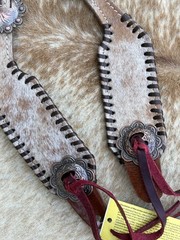 Genuine Hair On Cowhide Pair of Ladies Western Spur Straps FREE SHIPPING