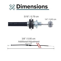 34″ Replacement Brake Cable For Medical Rollator, Walker and Folding Wheelchairs