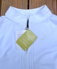 New Samshield Camille Long Sleeve Show Shirt in White (Women’s XL) – MSRP $258