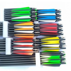 12X Archery 20″ Hunting Crossbow Bolts Carbon Arrows Half Moon Nock OD 8.8mm USA