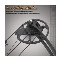 Right Hand Compound Bow – 0-70Lbs Adjustable Hunting Kit for Adults