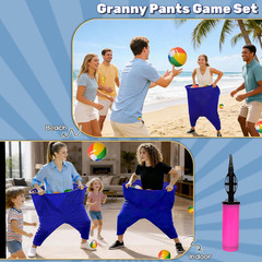 Granny Pants Outdoor Game Set with Bouncy Balls for Family Gatherings