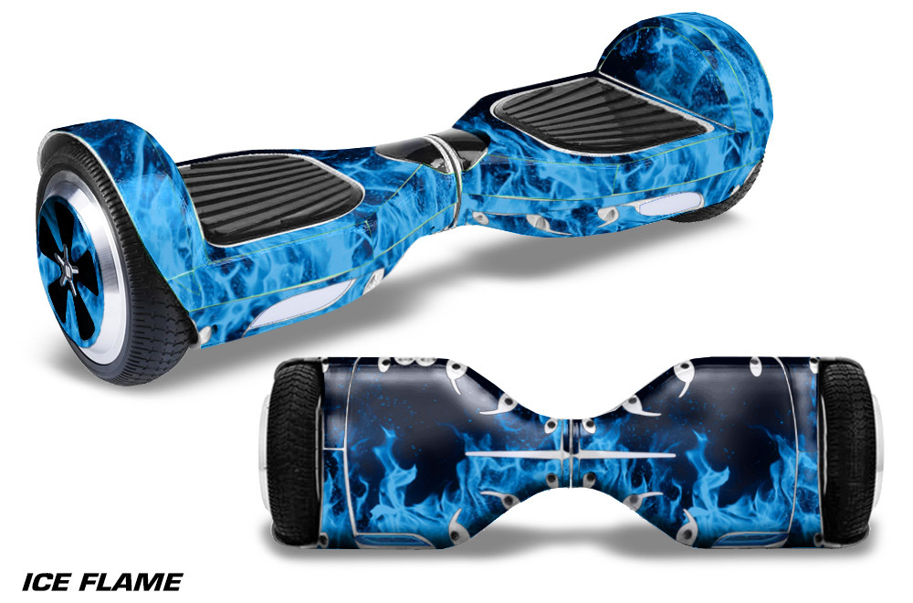 Full Coverage Skin Decal Wrap for Hover Board Scooter Swagway X1 Sticker ICE FLM