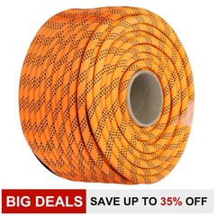 VEVOR 9/16″ x 200′ Polyester Rope Dual Braid Pull Rope 8600 lb Breaking Strength