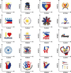 66 Pcs Philippines Vinyl Waterproof Stickers for Water Bottle, Laptop, Phone