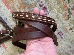 Vintage Buckstitched Leather Halter & Matching Lead FREE SHIPPING