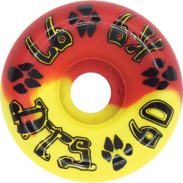 DOGTOWN K-9 80’S 60mm 97A RED/YEL SWIRL WHEELS SET