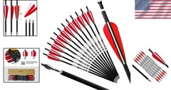Eco-Friendly Carbon Crossbow Bolts – Consistent 12-Pack – Perfect for Practice