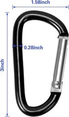 Heavy Duty Aluminum Carabiners 3″ 100-Pack