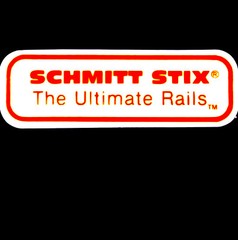 Vtg 1980s Schmitt Stix Skateboards The Ultimate Rails Sticker In DayGlow Orange￼