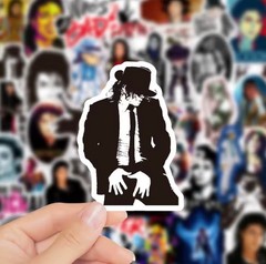 50 Piece Mix Lot 2” Michael Jackson Moonwalk Stickers Water Bottles, *(Style 2)