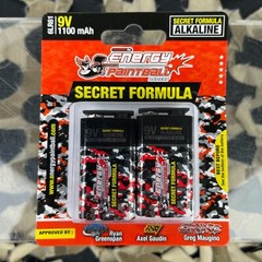 NEW Energy Paintball 9V 1100mAh Secret Formula Alkaline Battery – 2 Pack