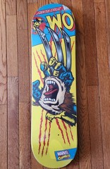 Rare OOP Santa Cruz X Marvel Wolverine Screaming Hand Skateboard SEALED