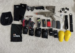 Elite Force CQC M4 Airsoft AEG 6MM Brown Huge Lot And More