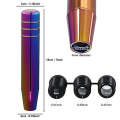 Long Shift Knob Weighted Aluminum Alloy Polished Metal Handle Gear Multicolor