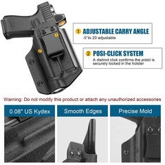 IWB Kydex Holster – Compatible ONLY with Glock 19 / 19X / 26/44 / 45 (Gen 3-5…