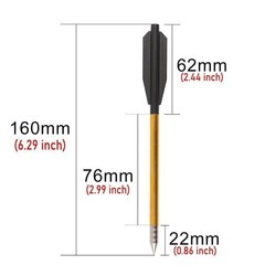 50X Aluminium Crossbow Bolts Arrows 6.5″ for 50 & 80 lb Pistol Crossbow Archery