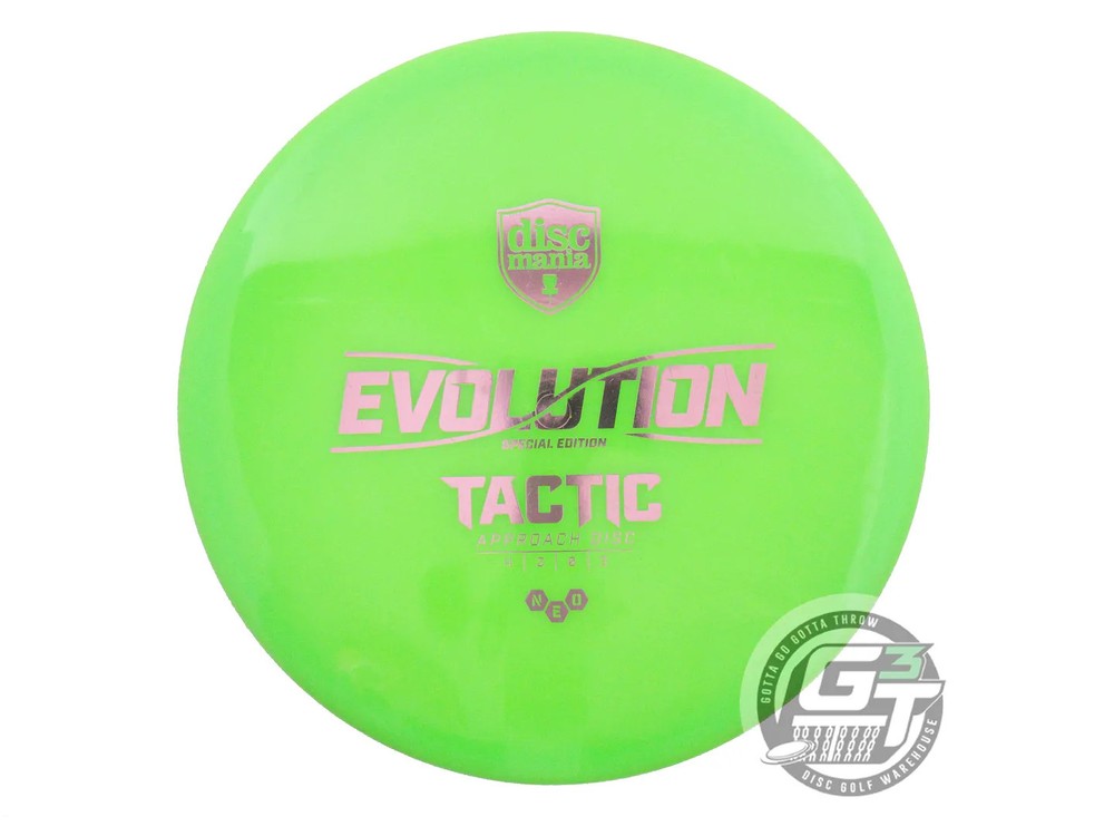 USED DiscMania [SE] Neo Tactic 176g Lime Pink Foil Putter Golf Disc