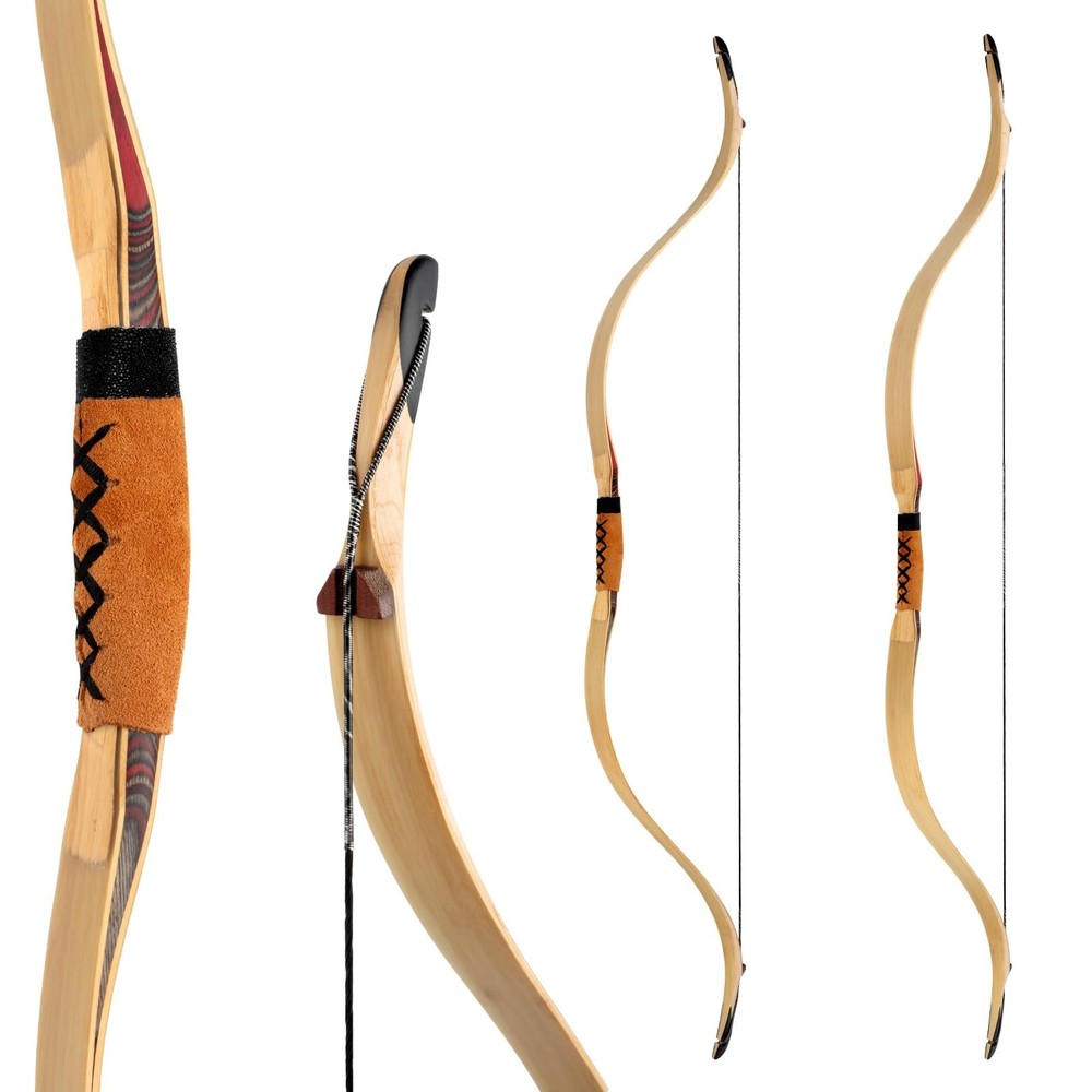Deerseeker Outdoor 52″ Traditional Longbow Handmade Recurve Bows Ambidextrous…