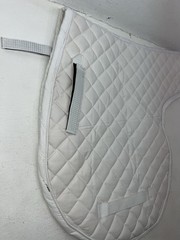 New Tough 1 Equiroyal White English Contour Saddle Pad #30-920 FF-604