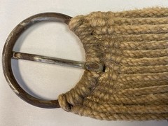 Vintage Mohair Wool Horse Saddle Cinch Girth Western Tack Diamond Pony