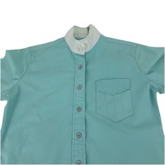 Ovation Womens Teal Equestrian Show Shirt Short Sleeve Cotton Blend Size 8