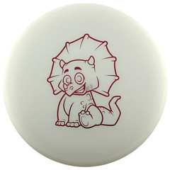 Dino Discs Triceratops – Egg Shell Glow Plastic – Lightweight Putter For Kids