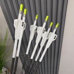 12pcs 3K Pure Carbon Arrows 32″ Shaft SP250-400 Archery Bow Shooting DIY .003″