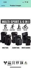 Adult &Kids Knee Pads Elbow Pads Wrist Guards 6 In 1 Protective Gear Skateboard