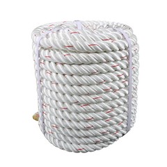 1inch × 120FT High Strength Braided Rope Breaking Strength 3400 Pounds White Red