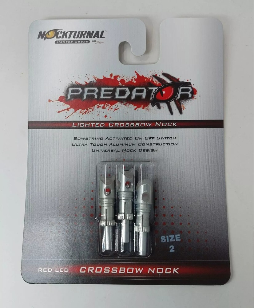 Rage Nockturnal Predator Size NT-732 LED Light Crossbow Bolt Nocks 3pk Red