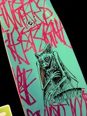 RARE Franky Villani Bat Primitive Skateboard Deck 9.125 Egg GLOW IN THE DARK