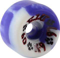 Dogtown K-9 Skateboard Wheels 60mm x 97a – Purple / White Swirl (Set of 4)