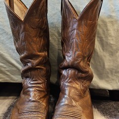 Dan Post Brown Leather Vintage Western Cowboy Boots Mens Size 9 RARE!
