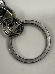 EDC Titanium Short Front Pocket Fat Link Wallet Chain, Keychain 8-3/8”