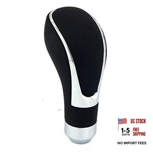 Leather Covered Stick Shift Knobs – MT Gear Car Shifter Handle Fit Most Black 1
