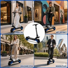 YINGLU US Stock 5000W Electric Scooter 50MPH 55 Mile Range 60V NFC Unlock Vacuum