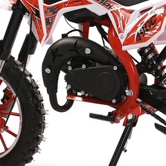NEW 49cc 2-Stroke Kids Dirt Bike – Gas-Powered Off-Road Mini Motorcycle (Red)