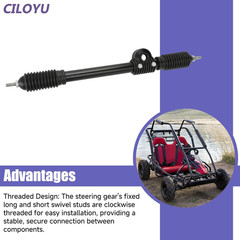 Steering Gear Assembly Compatible with Coleman KT196 Go Kart CK196-T 196Cc 6.5HP