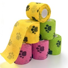 AVINLI 6 Rolls Vet 2 Inch X 5 Yards, Pink, Green, Yellow, 2 of Each Color