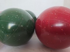 Vintage SportCraft Heritage Bocce Ball Set in Wooden Box