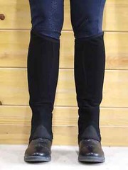 BasEQ Riding Half Chap Children’s Equestrian Equine Synthetic Nubuck – Mia Small