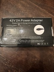 Battery Charger 42V 2A Power Adapter with 3-Prong Connector – Free Ship