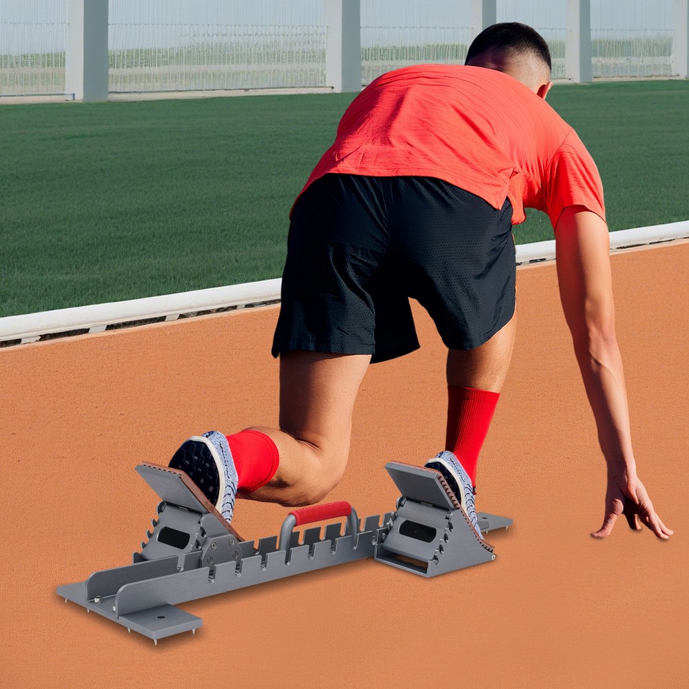 9.44*35.43in Silver& Grey Aluminum Alloy& Rubber Running Track Blocks