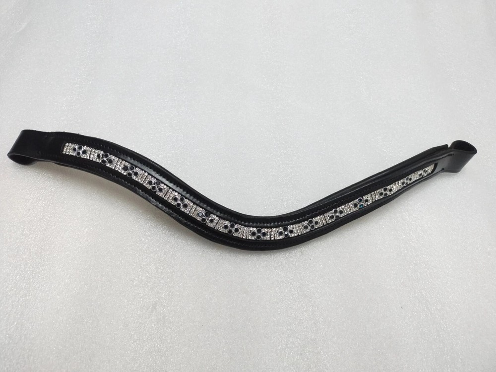 Premium Stylish Crystal Leather Browband For Horses Bridle Part