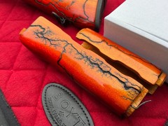 Custom Fractal Burned Romanian ak wood stock set surplus for AGE/GBB airsoft